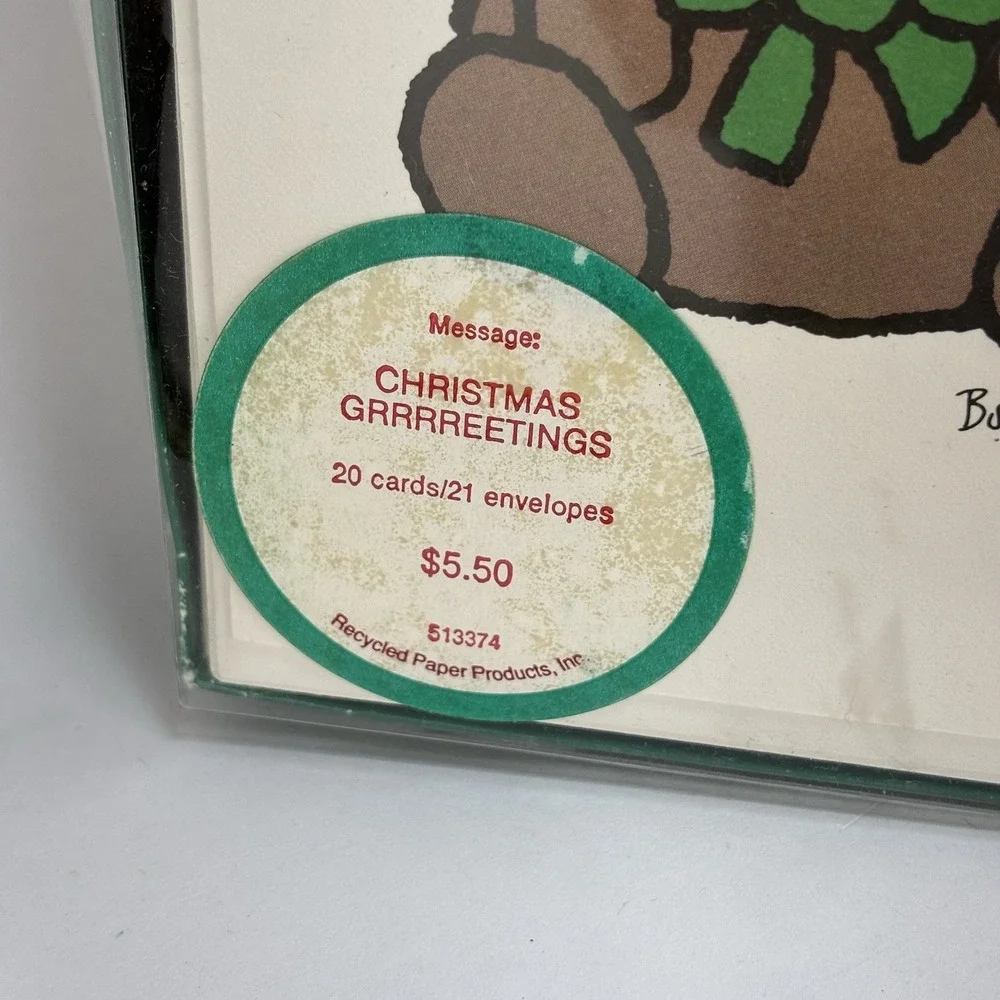 Vintage Sandra Boynton Christmas Cards (17) Bear Holiday Envelopes